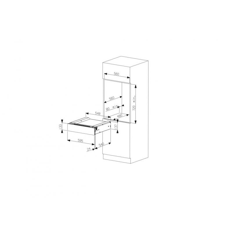 Smalvic Warming Drawer, 60Cm, W-105